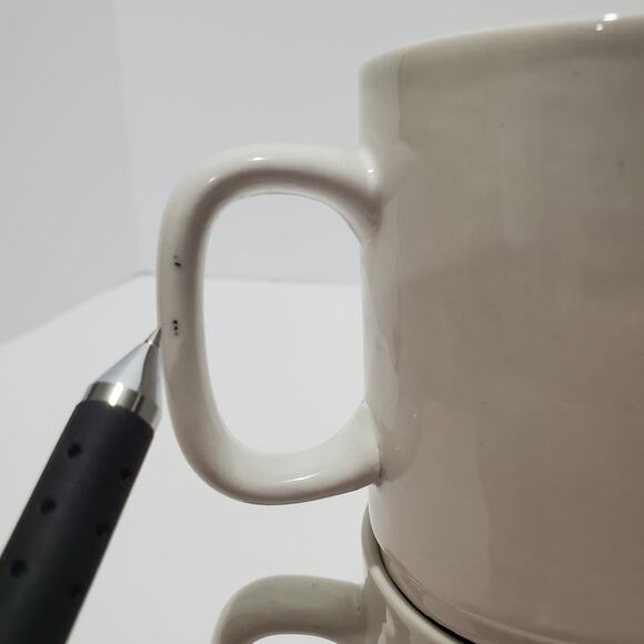 Vtg MCM Floral Stoneware Mugs Blue Brown & Yellow 4oz China 4 Floral Patterns - Picture 4 of 15